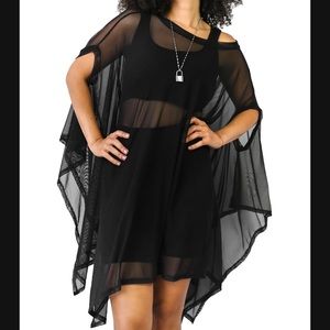 Mesh Rhiannon Flowing Oversized Foxblood